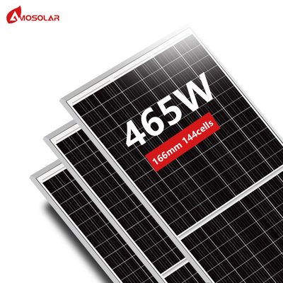 3.2mm Tempered Low Iron Glass Amosolar Half Cells Mono 440watts Residential Solar Panel