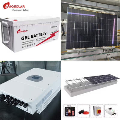 1-50KW Lithium Ion Battery Amosolar Hybrid On-Off Grid Solar Power System Kit for Home
