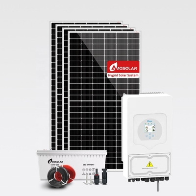 MPPT Controller Amosolar 5kw 10kw Hybrid Solar Panel System with Rechargeable Battery