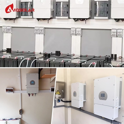 MPPT Controller Amosolar 5kw 10kw Hybrid Solar Panel System with Rechargeable Battery