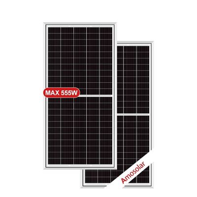 Amosolar Mono 535w-555w Solar Panels with 182mm PERC Half Cells Accepting OEM Orders