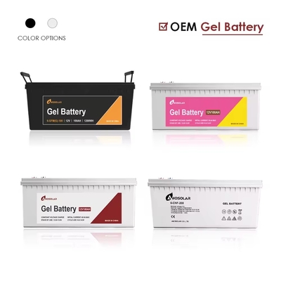 12V 65Ah 70Ah 75Ah 100Ah 200Ah Deep Cycle Gel Battery with 1500 Times Cycle Life