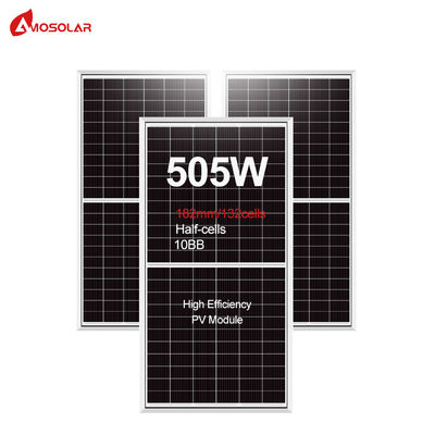Grade A Solar Cell Amosolar Mono 490w 500w 505w Solar Power Panel for Solar Energy System