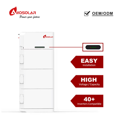 15360 Wh Stackable High Voltage Tower Lithium Battery for Solar Energy Storage System