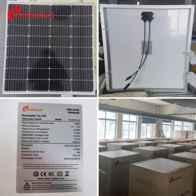 80W 90W 100W 110W 120W Mini Solar Panel for AS100M6-32 Maximum Power Current Imp 5.07