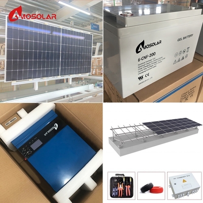 Amosolar 3kw Solar Energy System with Customized Mounting Structure and Off Grid Function