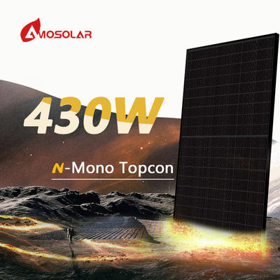 300mm / 300mm Cable Length Full Black Mono N Type Topcon Solar Panels 565w 580w with 144