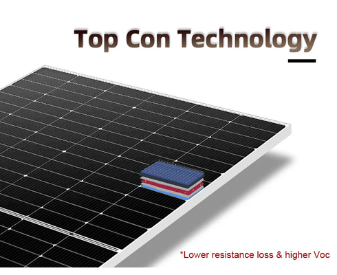 Half Cell Mono 550w 575W 580W 590W N Type Solar Panels for Roof and IP68 Junction Box