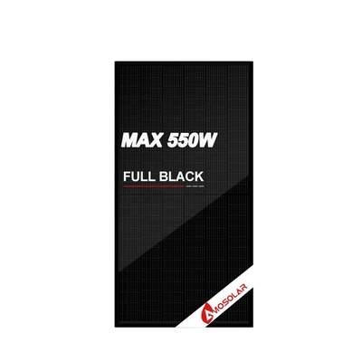 182mm 144 Cells 525W 535W 545W Amosolar All Black Solar Panel Solar Module for Europa