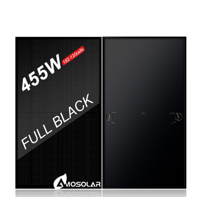 Amosolar 410w 420w 430w 550W All Black N Type Solar Panel with Panel Efficiency 21%