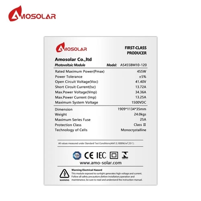 460w Amosolar Solar Panel Kit With Plug And Play Design And Anodized Aluminium Frame