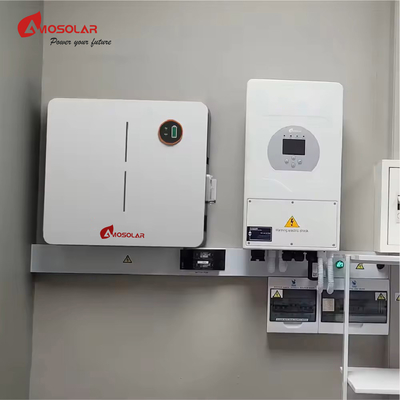 Off Grid Amosolar Wall Mounted LiFePO4 48V 51.2V 100Ah 200Ah Household Energy Storage Lithium Battery IP65