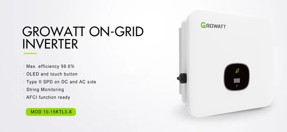 17kg Growatt Solar Inverter 15KW 20KW 25KW 30KW 50KW Pure Sine Wave MPP 3 Phases Grid Tie