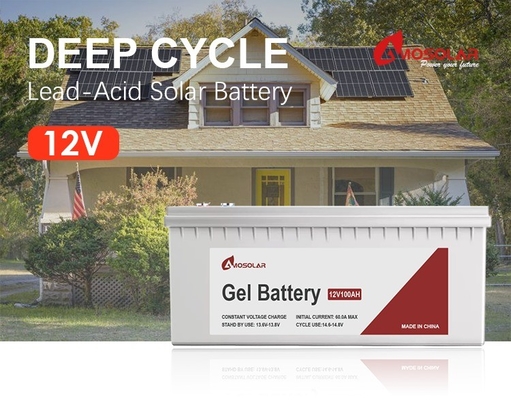 Amosolar High Capacity 12V 24V 100Ah 200Ah Lead Acid Battery for Solar Power System