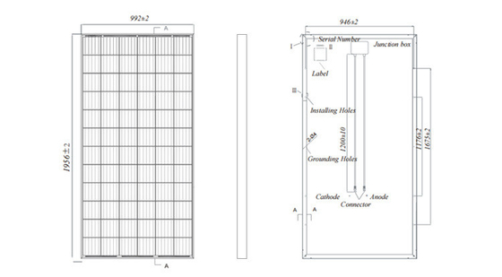 18.3% 24v 36v 330w 340w 350w 400w Solar PV Panel for Home Ground Mounting System