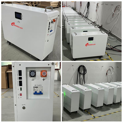 Amosolar 51.2V ALL-IN-ONE Power Bank Mobile Lithium Lifepo4 Battery for Home Solar