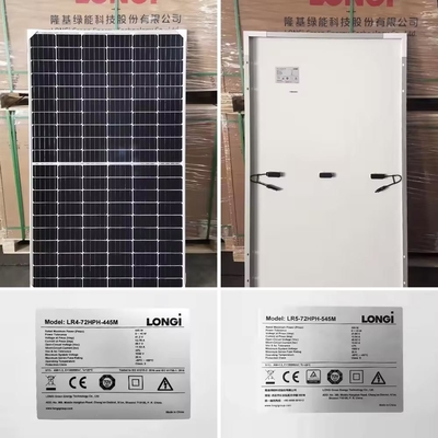 Longi 580W 585W 590W Solar Panel Portable Power System Featuring HJT Solar Cell Grade A