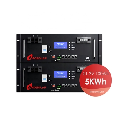 Lifepo4 48V Hybrid Solar Inverter with 51.2V 100ah 200ah Power Rack Mounted Battery