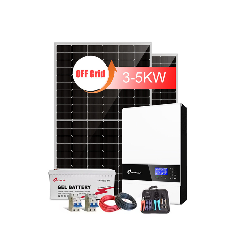 All in one 1.5kw off grid solar power system with monocrystalline silicon panels