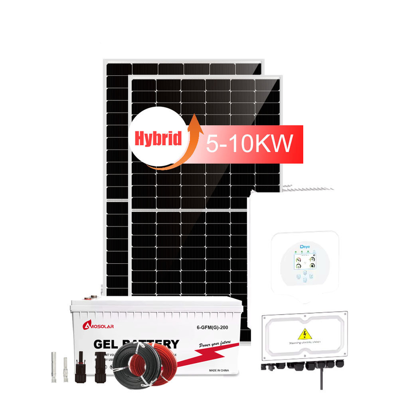 6kw Home Hybrid Solar Power System Kit with 3kw On-Off Grid and 30kw Wind Energy Storage