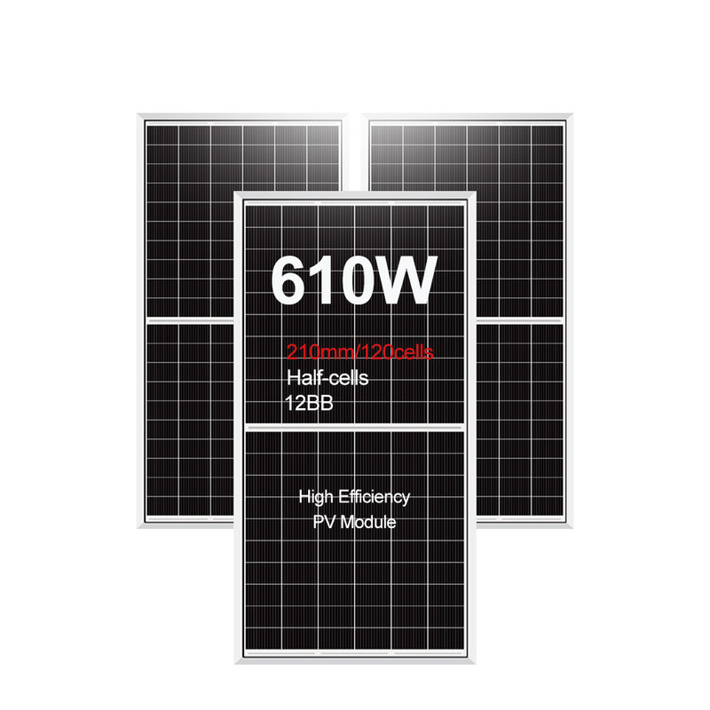 Customizable Solar Panel 580W 590W 600W 610W with Certificate and 210mmx210mm Cell Size