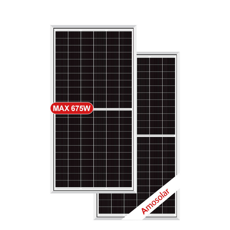 Amosolar Half Cut Mono 645w 650w 655w 660w 665w 670w 675w Solar Panel for Rooftop