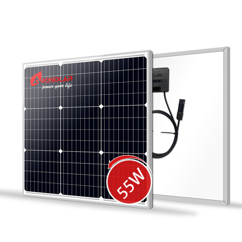 Small Size 20W 30W 40W 50W 55W 60W Monocrystalline Solar Panel with IP67 Junction Box