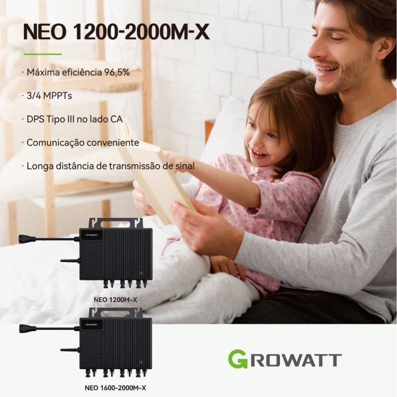 Growatt Solar Panels and 800w 2400w 3000w Hybrid Solar Inverter for On Grid Solar System