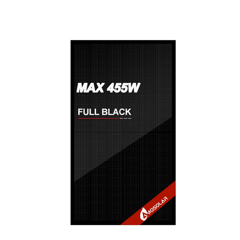 Amosolar 410w 420w 430w 550W All Black N Type Solar Panel with Panel Efficiency 21%