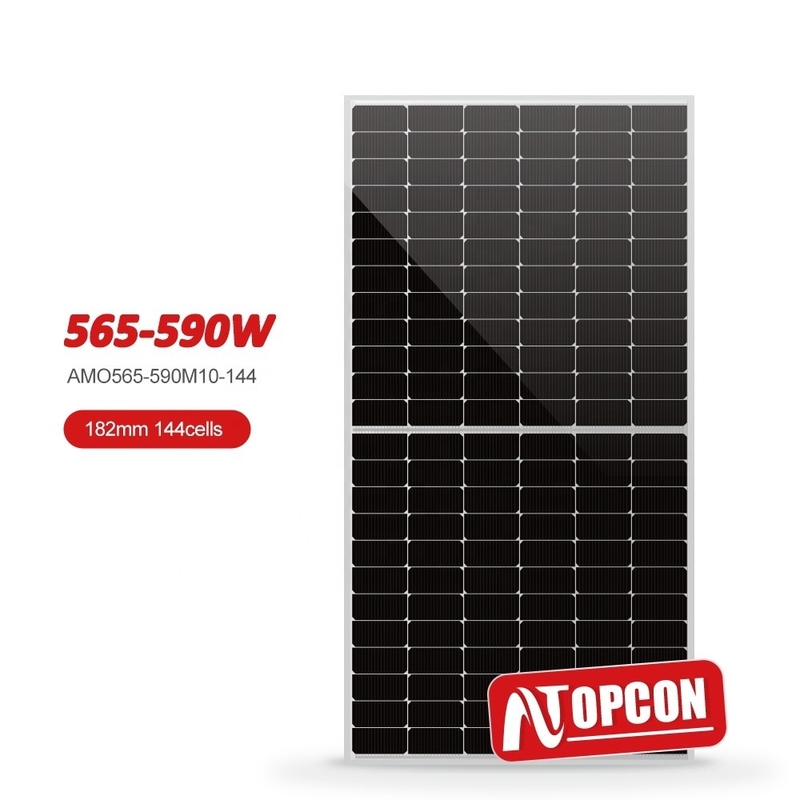 Amosolar Half Cut 182mm Cell 565w 570w 575w 580w 585w 590w PV Panel for Solar System